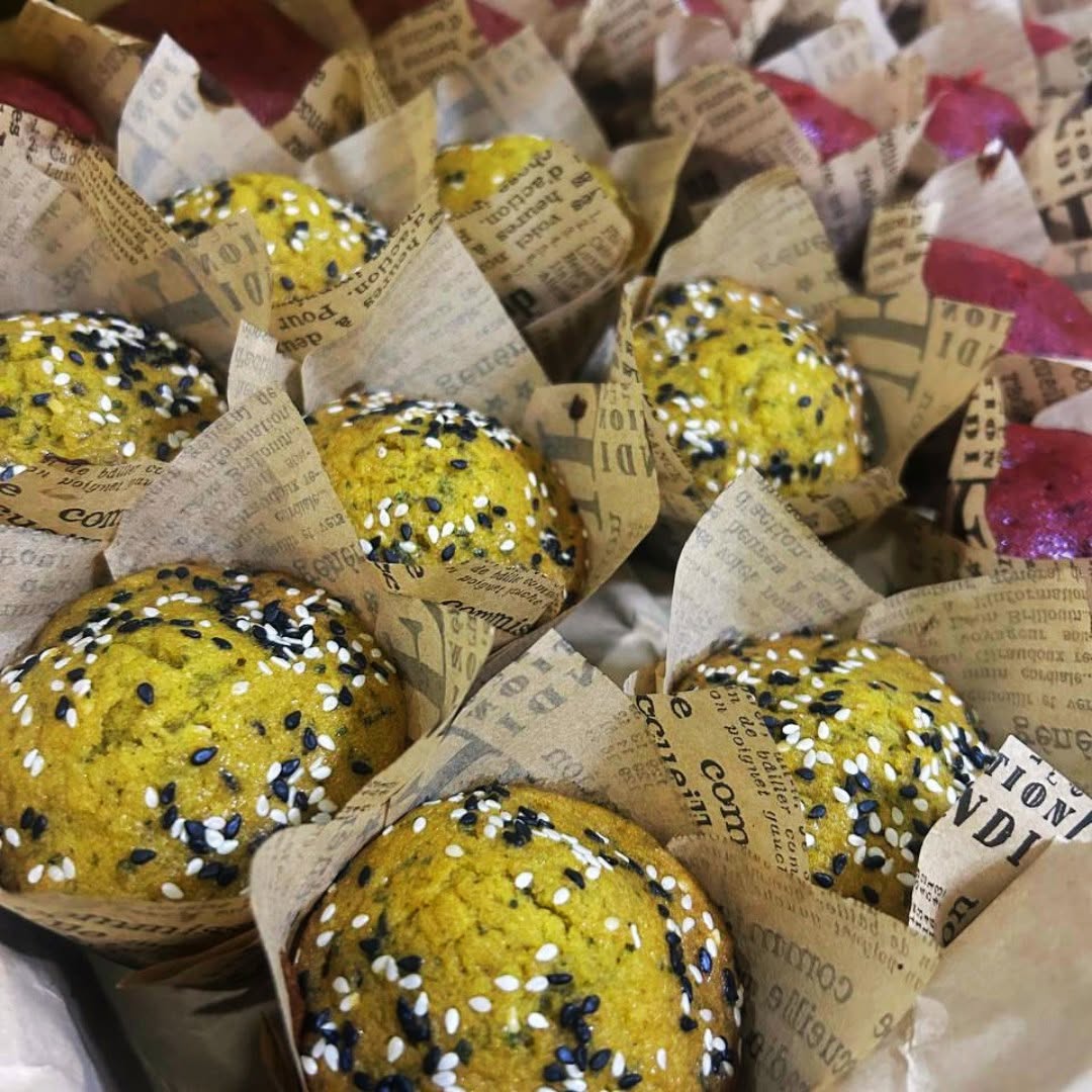 Squashringa freshly prepared muffins