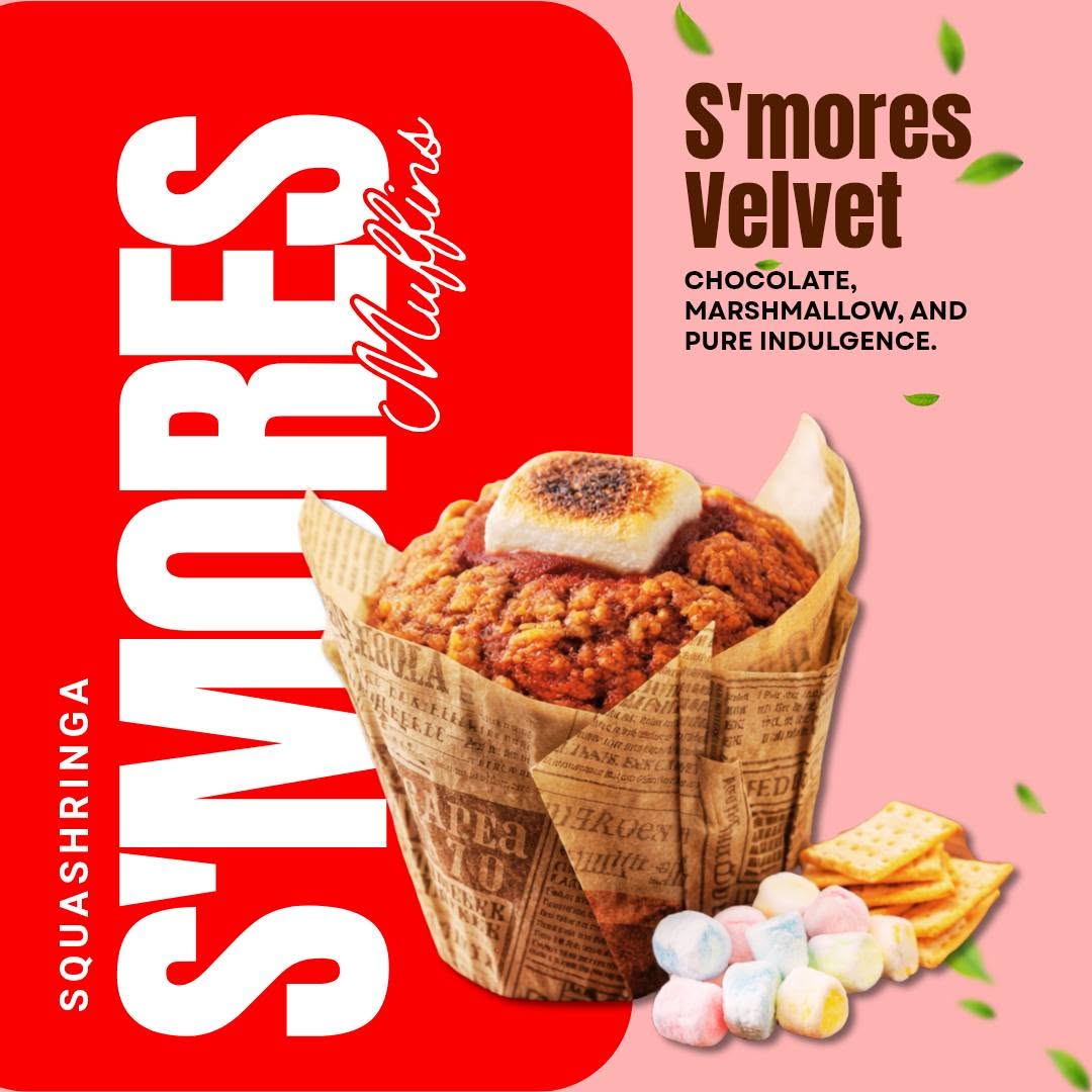Squashringa S’mores Velvet Muffin poster